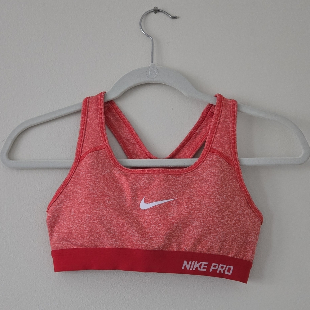 XS Dri-Fit Nike Pro Coral Sports Bra